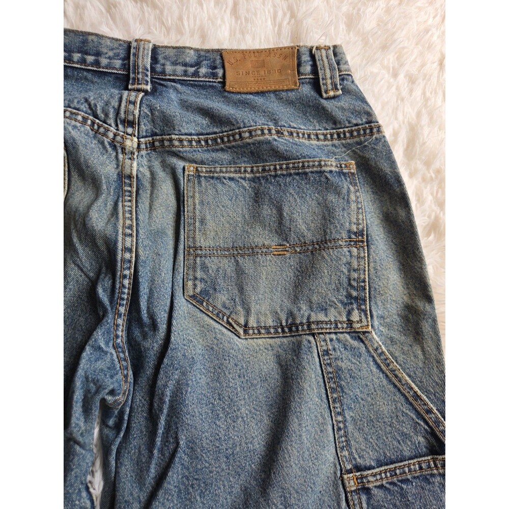US Polo Assn Carpenter Jeans 31 X 32 Relaxed Wide Leg Distressed Vintage - Picture 14 of 16